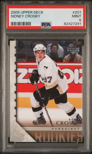 Sidney Crosby 2005-06 Upper Deck Young Guns Rookie PSA 9 front
